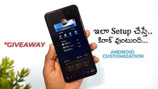 Windows 10 Nova Launcher setup tutorial Telugu | Android Homescreen Customization with Backup files