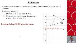 Math 122 Ch 14.1- Translations, Reflections, and Rotations