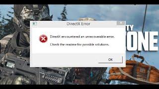 Call of Duty Warzone "DirectX Encountered An Unrecoverable Error" FIX 2020