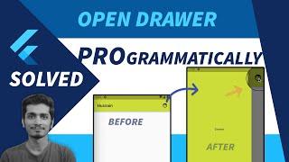 Open Flutter Drawer on Pressing AppBar OR Button | Flutter Open Drawer Programmatically