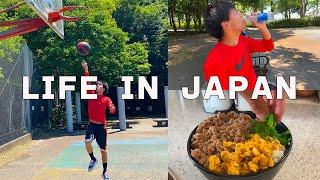 [Vlog] Daily Life In Japan,  I played basketball on a very sunny day!