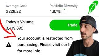 ️Robinhood | RESTRICTED From Buying - Day Trade Restrictions