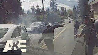 Juveniles Attempt to Evade Arrest, T-Bone Car & Flee on Foot | Fugitives Caught on Tape | A&E