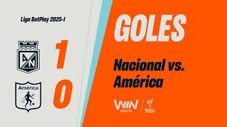 Nacional vs. América (goles) | Liga BetPlay Dimayor 2025-I | Fecha 8