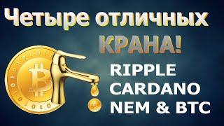 Топовые краны без вложений - собираем RIPPLE, NEM, CARDANO, BТC