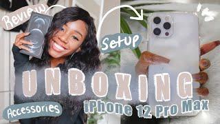 Iphone 12 pro max unboxing + Setup | Silver 256 GB + Honest review & Accessories 