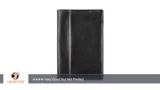 Maroo Obsidian Black Leather Folio for Surface Pro and Surface Pro 2 - Kickstand for Typing