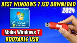 Windows 7 ISO File Download In 2024 | Create A Bootable USB Flash Drive For Windows 7 With Rufus