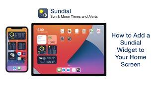 How To Add a Sundial Widget to your Home Screen