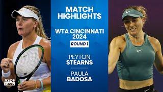 Peyton Stearns vs Paula Badosa AUGUST 14, 2024 (WTA Cincinnati 2024) #wta