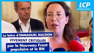 La lettre d'Emmanuel Macron vivement critiquée par le Nouveau Front populaire et le RN - 10/07/2024