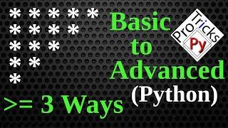 Python Pattern Program - Print Star * in Right Triangle Shape | Star Pattern | Python Star Pattern 3