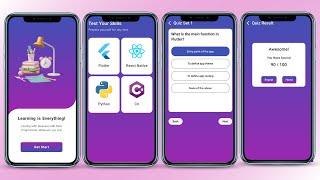 Complete Functional QUIZ App In Flutter