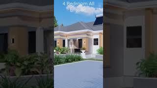 4 BEDROOM HOUSE DESIGN #houseplan #katveldesigns #housedesign #plans #bungalow