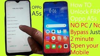 Oppo A5s CPH 1909-Ax5s CPH1920 FRP Bypass- Google Account Without pc.