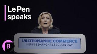 French Elections: Marine Le Pen Says French Put National Rally in Lead