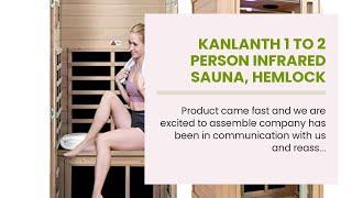 Kanlanth 1 to 2 Person Infrared Sauna, Hemlock Wood Low EMF FAR Infrared Sauna for Home, 1,350w...