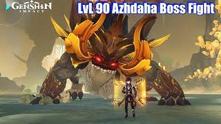 Genshin Impact - LvL 90 Azhdaha Dragon Boss Fight