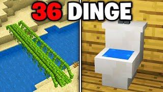 36 DINGE in MINECRAFT die du wirklich BAUEN kannst!