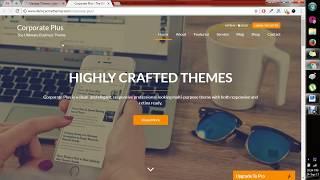 Corporate Plus WordPress Theme Tutorial 1