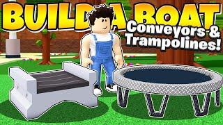 I ADDED WORKING CONVEYORS & TRAMPOLINES To Build a Boat!
