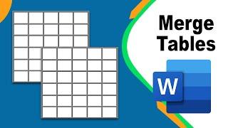 How to merge two tables in word vertically
