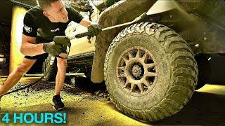 Disgusting Muddy Land Cruiser: Longest Car Wash Ever?