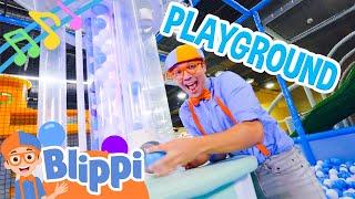 Blippi's Indoor Ball Pit Playground Song | Blippi Educational Playtime Songs