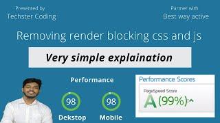 Removing render blocking css and js | Wordpress performance optimization