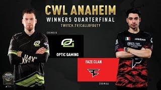Optic Gaming vs FaZe Clan | CWL Anaheim 2019 | Winners Quarterfinal
