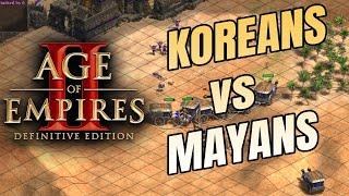 WAR WAGON | KOREANS vs MAYANS | Age of Empires 2 :DE