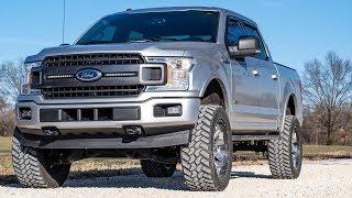 2018 Ford F-150 10-inch LED Light Bar Grille Kit by Rough Country