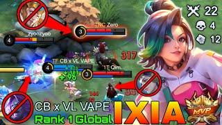 22 Kills Ixia 89% Win Rate with 3,600+ Matches - Top 1 Global Ixia by CB x VL VAPE - Mobile Legends