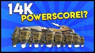 Crossout - 14K POWERSCORE BEAST! Dual Firebug + Harvester & Quad Porcupine Explosive Barrels