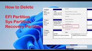 How to Delete  Protected Recovery Partition System Partition or EFI Partition