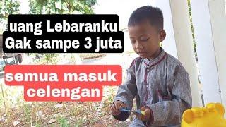 Dapat saku uang lebaran|masuk celengan