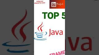 Top 5 Java Popular Frameworks #proglab #java #coding #codingbat #programming #PROGLAB #JAVA