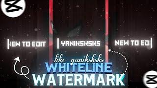 Capcut | Intro Watermark like YANIKSKSKS Tutorial