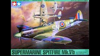 Tamiya 1/48 Supermarine Spitfire Mk.Vb..Plastic Kit Build & Review.