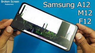 Samsung A12 , M12, F12 Models Broken Screen Replacement | How to FIX a broken/ cracked phone screen