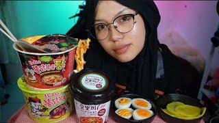 ASMR Mukbang Korean Food  (ASMR Samyang Buldak, Topokki, Samyang Jajjangmyeon ) Eating Sounds