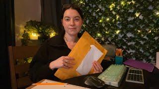 ASMR Office Roleplay Doing Your Taxes | Creamy Keyboard, Writing, Paper Crinkles, Soft Spoken