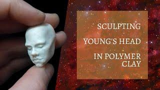 Sculpting YOUNG's head | How to make HEAD in polymer clay