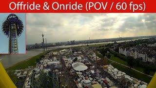 Hangover - The Tower (Schneider) - Offride & Onride [POV / 60 fps] - Rheinkirmes 2016 in Düsseldorf