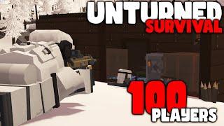 Unturned Survival BUT AGAINST 100 PLAYERS