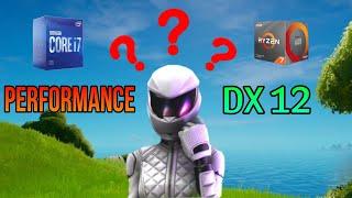 Performance vs DX12 Fortnite AMD 2024