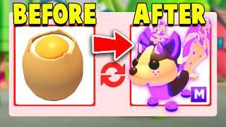 Trading from EGG to MEGA NEON PET in Adopt Me