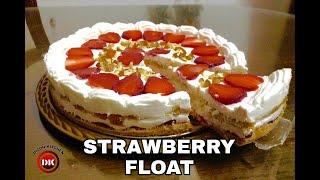 Strawberry float | No Bake Strawberry Cake | كيك فراولة بدون فرن