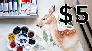 CHEAP ART SUPPLY CHALLENGE (less than $5! + Q&A)