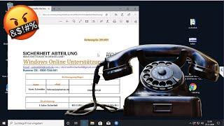 Bitte diesen Anruf nicht annehmen! Windows Betrüger Support möchte kostenlose Wartung mach.